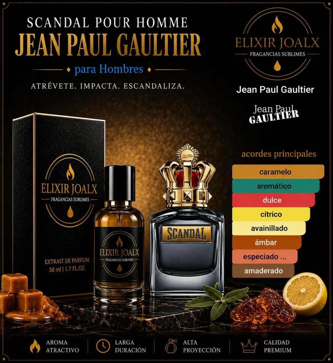 Elixir joalx homme – inspirado en Scandal Pour Homme Jean Paul Gaultier