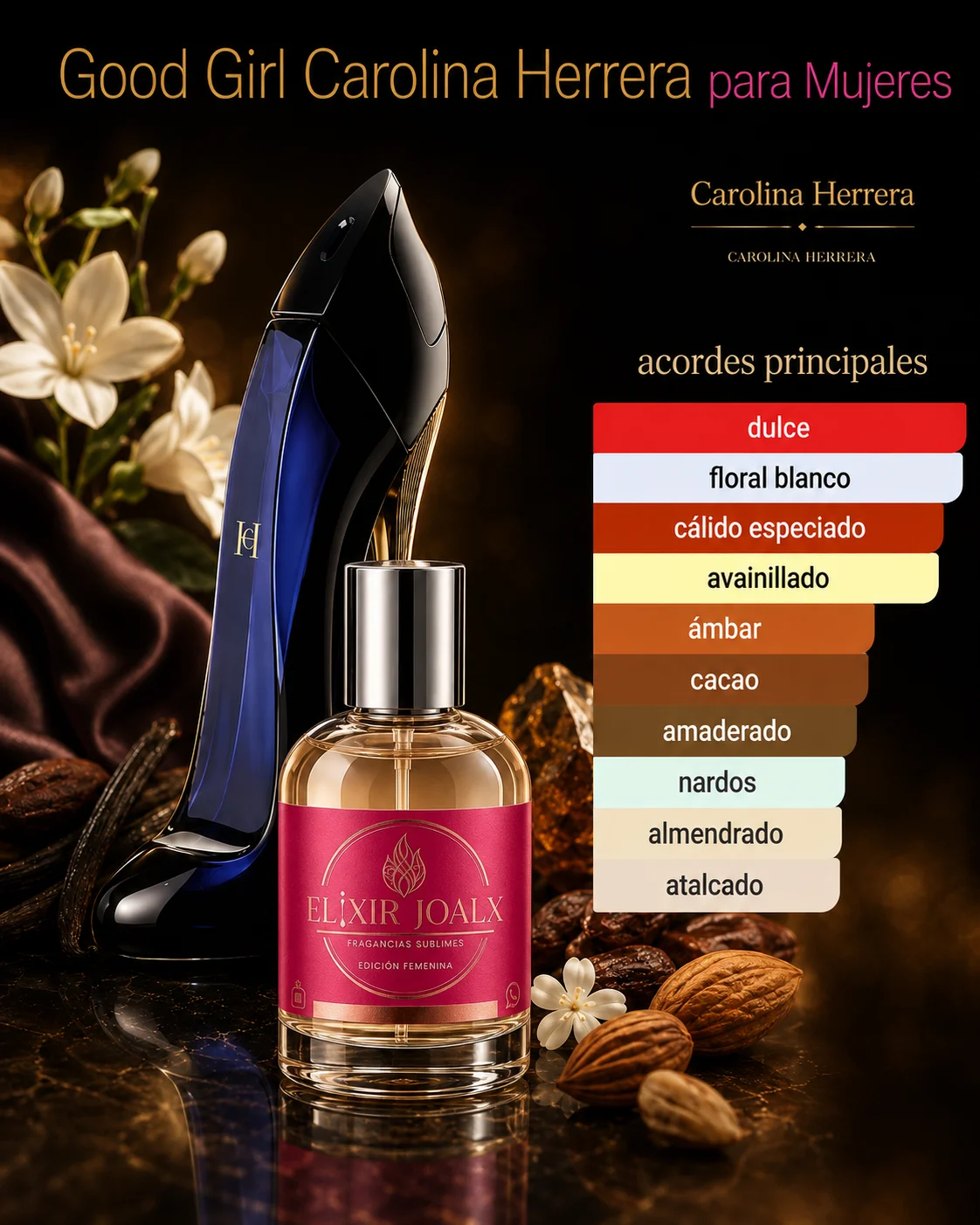 Elixir Joalx Good – inspirado en Good Girl Carolina Herrera