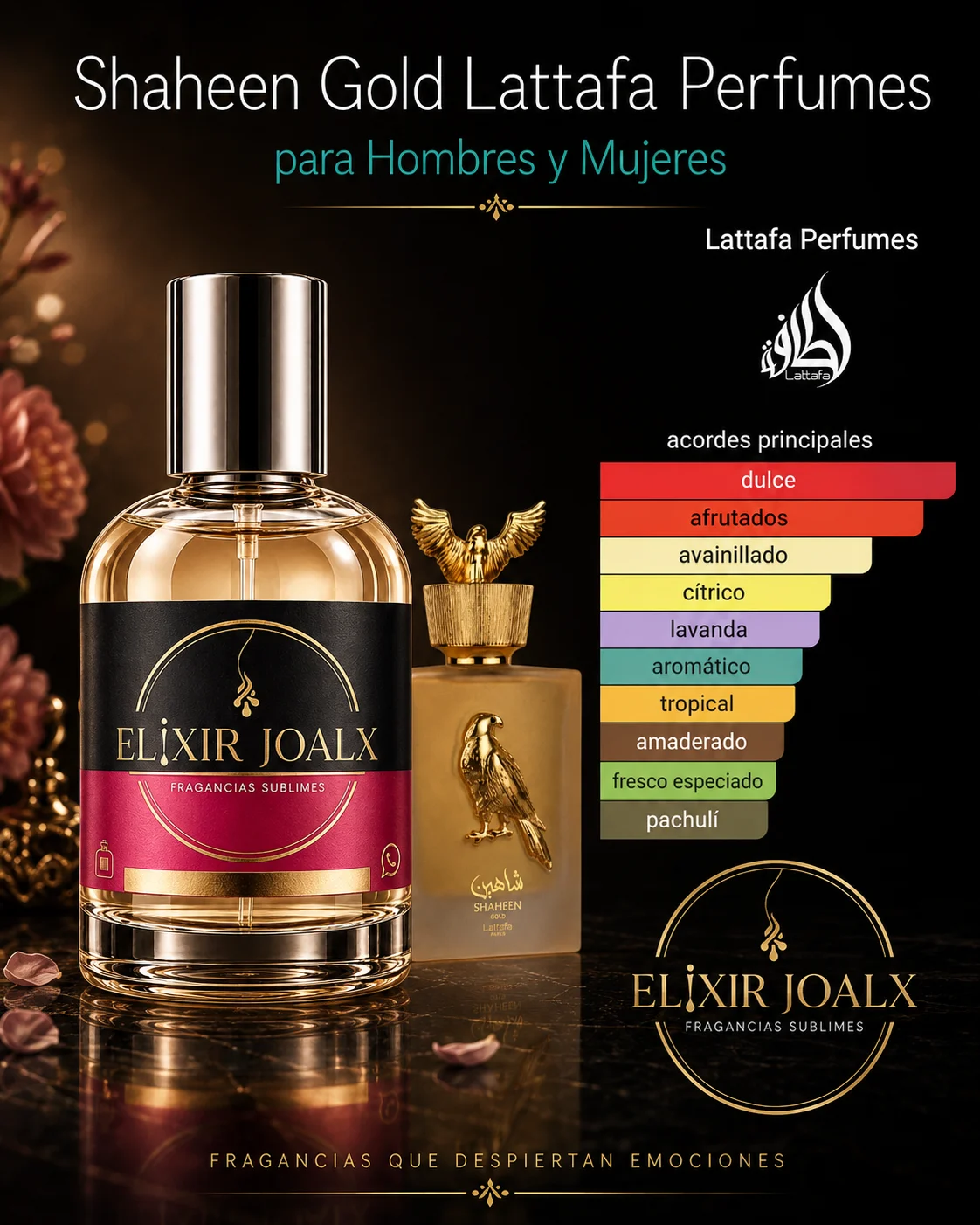 Elixir Joalx Shah gold – inspirado en Shaheen Gold Lattafa
