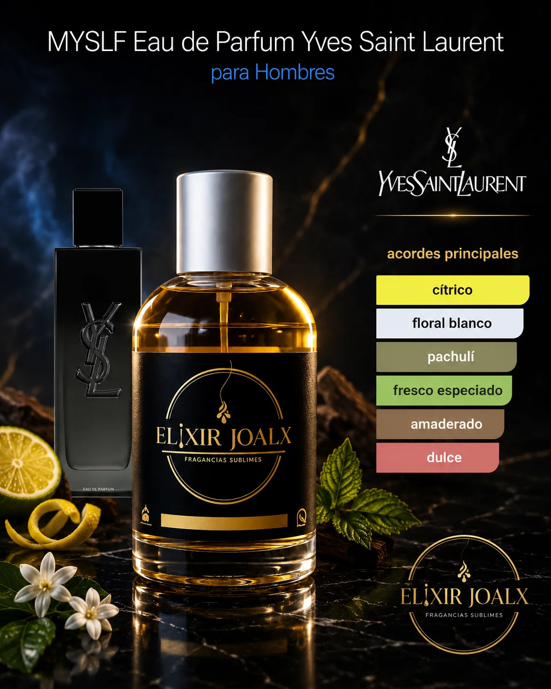Elixir joalx MIself – inspirado en MYSLF Eau de Parfum Yves