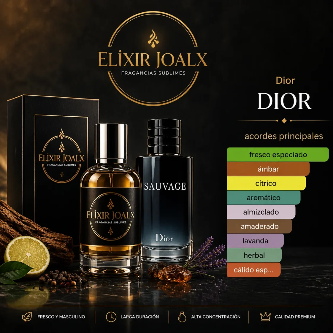 Elixir joalx sauv Di – inspirado en Sauvage Dior